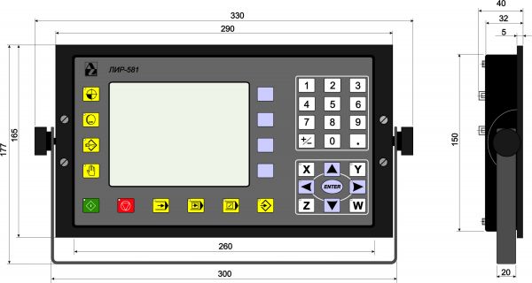Габаритный чертеж ЛИР-581А